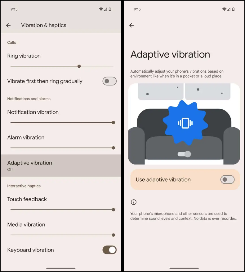 Adaptive Vibration