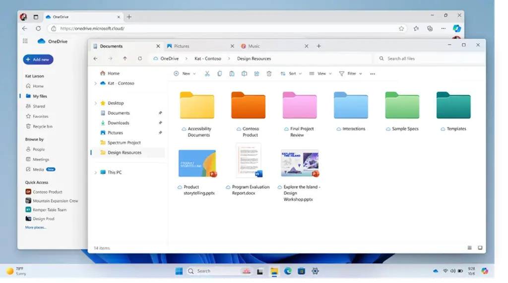 onedrive folders colors 