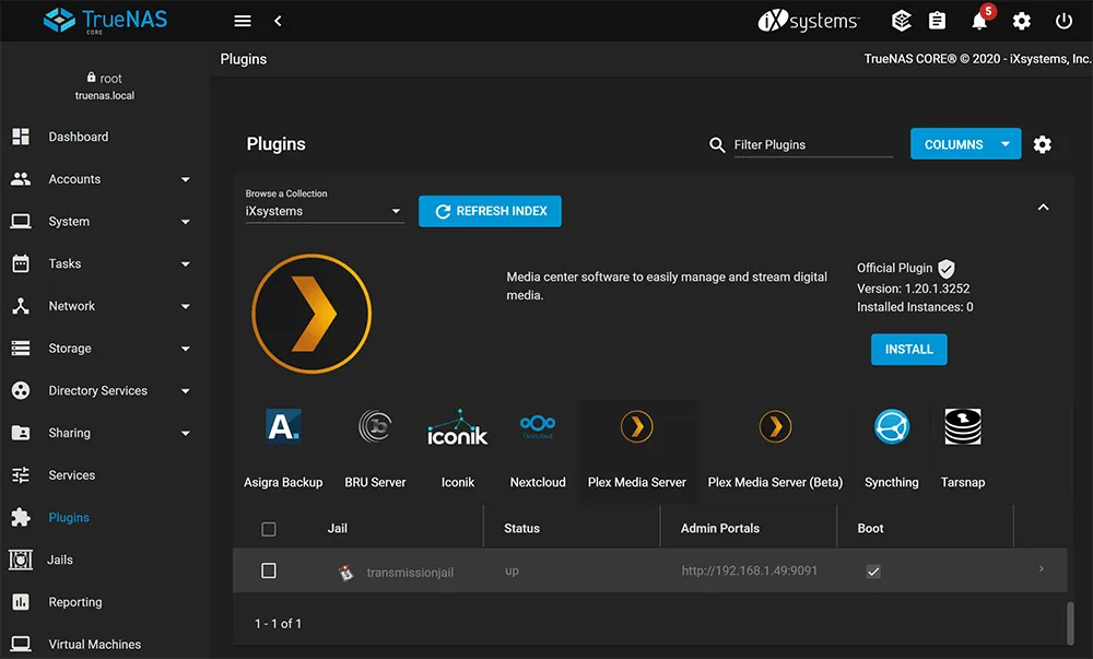 truenas nas software