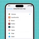 Default web browser iPhone