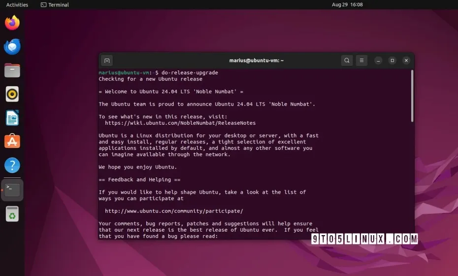 ubuntu upgrade 24.04 cli